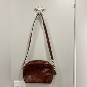 👜🌟👜Vintage Crocodile print  Made in Italy leather purse